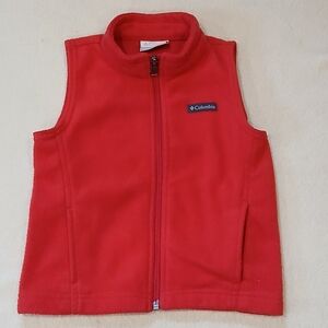 Columbia Kids 3T Red Fleece Vest